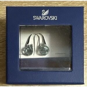 Light Gray, Authentic Swarovski Lunar‎ Drop Earrings. Worn Once